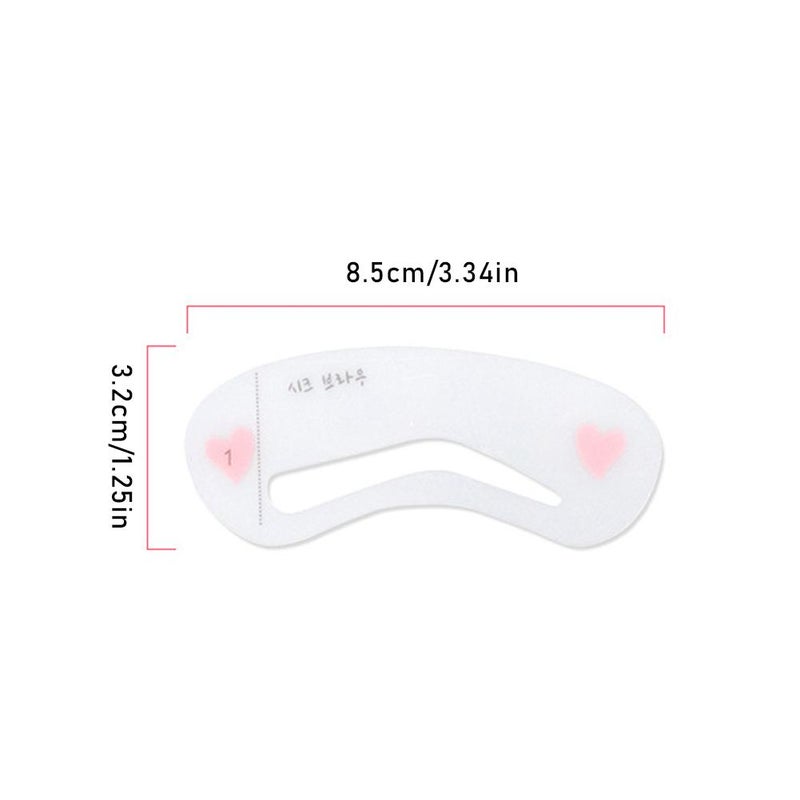 Eyebrow stencils/stickers - a beginner's guide to eyebrow shaping, makeup tools, straight eyebrow stencils, natural eyebrow shape, 3-pack